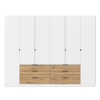 Šatníková skriňa DOMOA III alpská biela/dub artisan 3