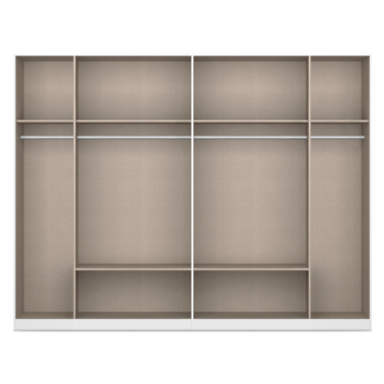 Šatníková skriňa DOMOA III metalická sivá/dub artisan 2