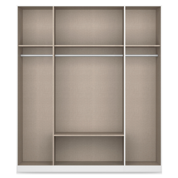 Šatníková skriňa DOMOA IV alpská biela/dub artisan 2