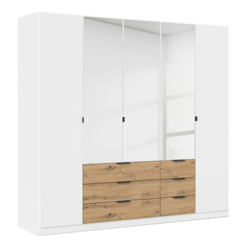 Šatníková skriňa DOMOA V alpská biela/dub artisan 3