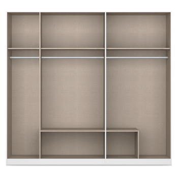 Šatníková skriňa DOMOA V metalická sivá/dub artisan 2