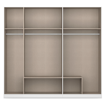 Šatníková skriňa DOMOA V alpská biela/dub artisan 2