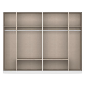 Šatníková skriňa DOMOA VI alpská biela/dub artisan 2