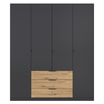 Šatníková skriňa DOMOA metalická sivá 3