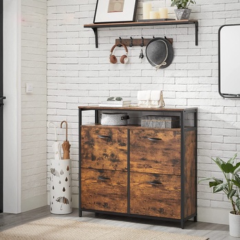 Skrinka na topánky DON 2 čierna/hnedá 3