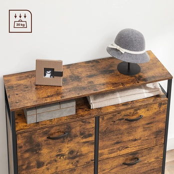 Skrinka na topánky DON 2 čierna/hnedá 5