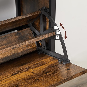 Skrinka na topánky DON 2 čierna/hnedá 6