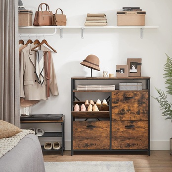 Skrinka na topánky DON 2 čierna/hnedá 1