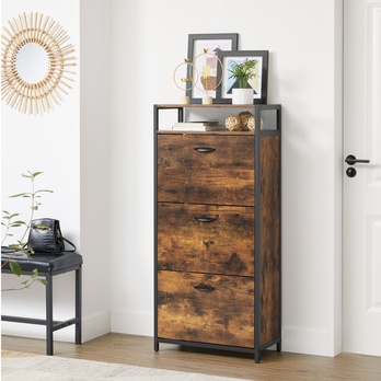 Skrinka na topánky DON hnedá/čierna 1