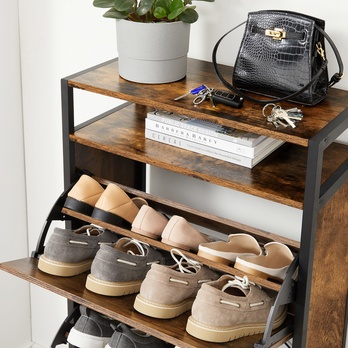 Skrinka na topánky DON hnedá/čierna 10