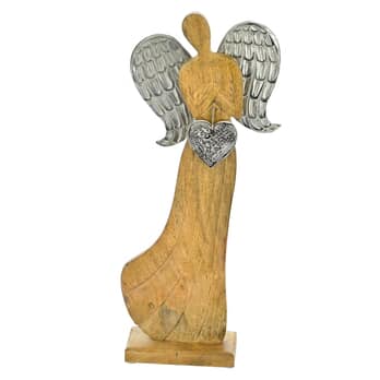 Dekorácia anjel DONGUEL drevo, výška 53 cm 2