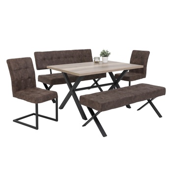 Jedálenský stôl DONNA divoký dub/antracitová 2