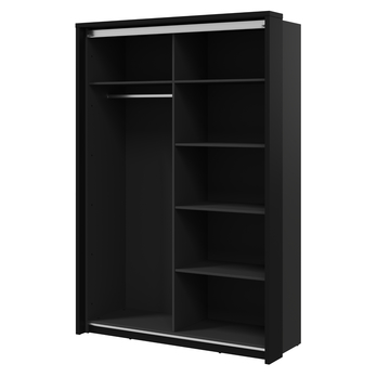 Šatníková skriňa DORA dub artisan/čierna 1