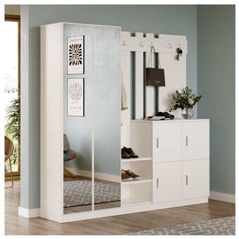 Predsieňová zostava DORAS 2 biela 1