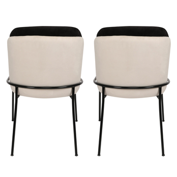 Jedálenská stolička DORE 3 krémová/čierna, sada 2 ks 4