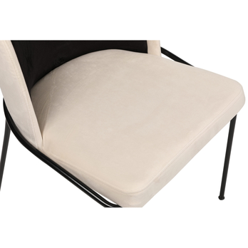 Jedálenská stolička DORE 3 krémová/čierna, sada 2 ks 7