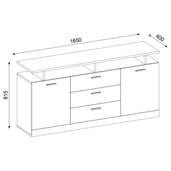 Komoda DORES DS4 biela/dub craft zlatý 4