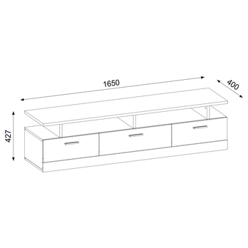 TV komoda DORES DS5 biela/dub craft zlatý 4