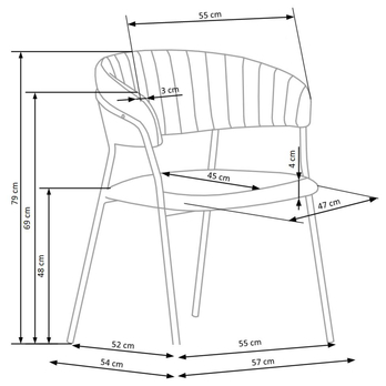 Jedálenská stolička DORIA čierna 5