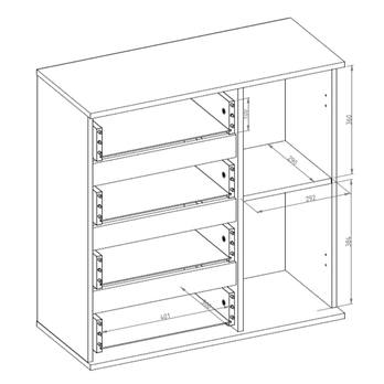 Komoda DORIS dub artisan/kašmírová 3