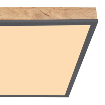 Stropné LED svietidlo DORO 4 grafitová/drevo 5