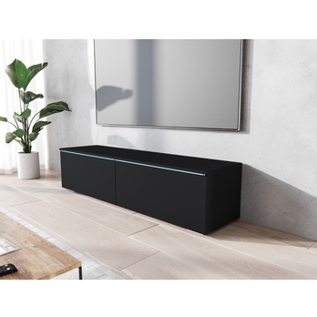 TV komoda DOROTHE 140 čierna/grafitová matná 5