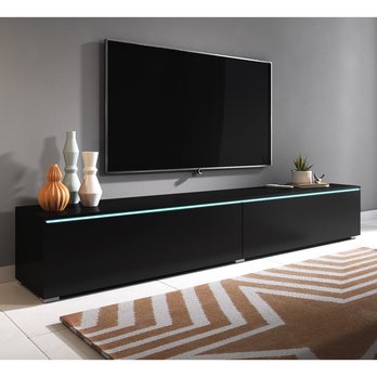 TV komoda DOROTHE 180 čierna/matná grafitová 5