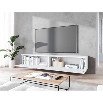 TV komoda DOROTHE 180 biela/vzor vlna 4