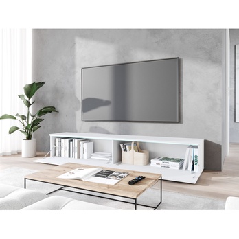 TV komoda DOROTHE 180 biela/vzor vlna 5