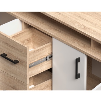 Komoda DOROTHEA XXL dub sonoma/biela 4