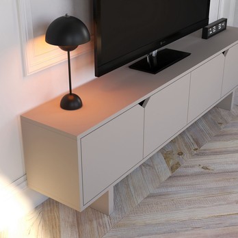 TV komoda DORUK krémová 5