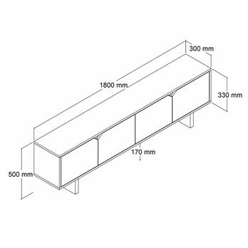 TV komoda DORUK biela 5