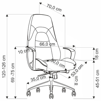 Kancelárska stolička DORWAN hnedá 11
