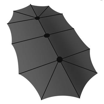 Slnečník DOUBLE antracitová 1
