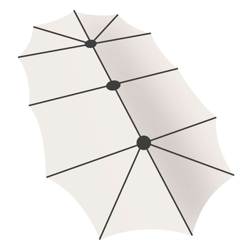 Slnečník DOUBLE krémová 1