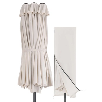 Slnečník DOUBLE krémová 2