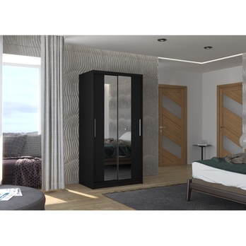 Šatníková skriňa DRAGOS čierna 1