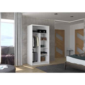 Šatníková skriňa DRAGOS biela 2