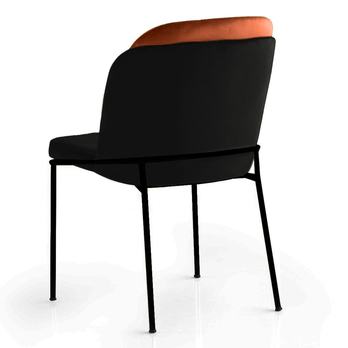 Jedálenská stolička DRAV čierna/bronzová, sada 4 ks 2