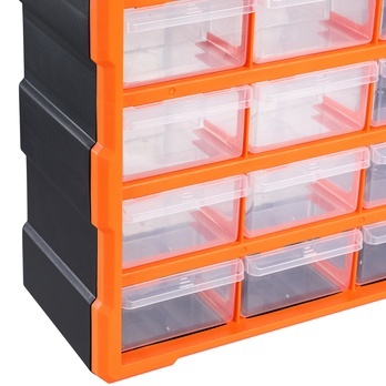 Organizér na drobné súčiastky DRAWERS 1 oranžová/sivá 7