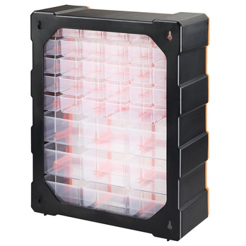 Organizér na drobné súčiastky DRAWERS 2 oranžová/sivá 4