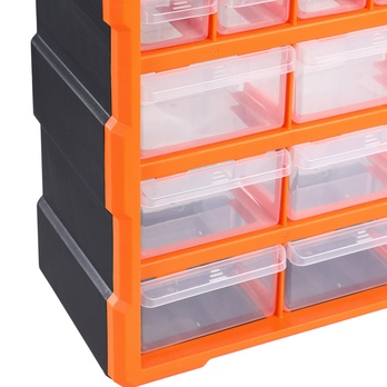 Organizér na drobné súčiastky DRAWERS 2 oranžová/sivá 6