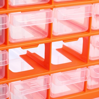 Organizér na drobné súčiastky DRAWERS 2 oranžová/sivá 8