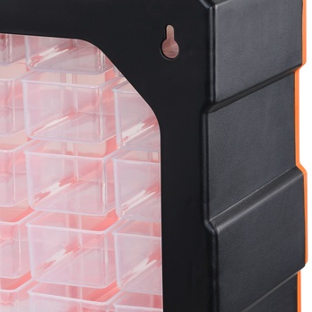 Organizér na drobné súčiastky DRAWERS 2 oranžová/sivá 9