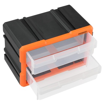 Organizér na drobné súčiastky DRAWERS 3 oranžová/sivá 2