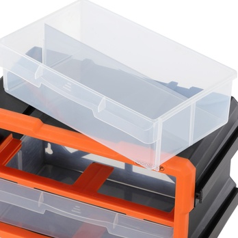 Organizér na drobné súčiastky DRAWERS 3 oranžová/sivá 5