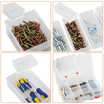 Organizér na drobné súčiastky DRAWERS 4 oranžová/sivá 8