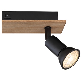 Bodové svietidlo DREW 2 čierna/drevo 5