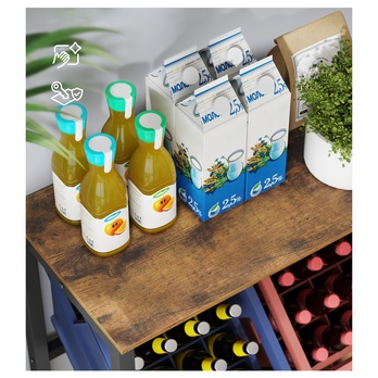 Regál na bedne DRINKS rustikálna hnedá/čierna 5