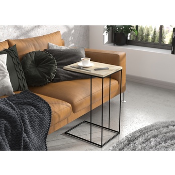 Prístavný stolík DRU čierna/dub sonoma 1